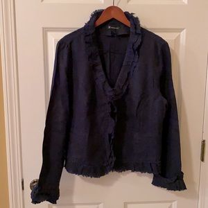 I-N-C Chic Linen Navy Blue Blazer/Jacket, Great Buy, Size XLarge